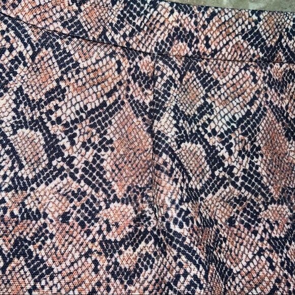 NWT Lea & Viola Pink and Black Snakeskin size small mini skirt 100% polyester - Picture 4 of 8